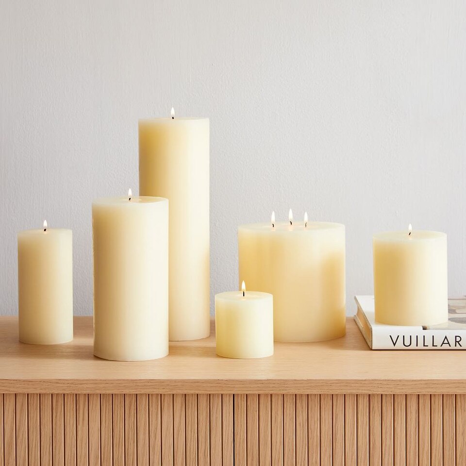 Unscented Wax Pillar Candle West Elm Australia